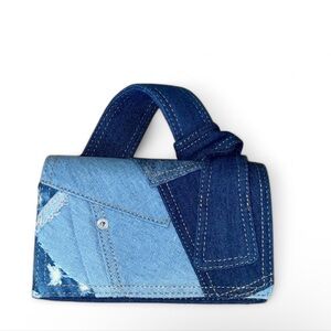 NWOT Zara Mini Patchwork Denim Crossbody Purse